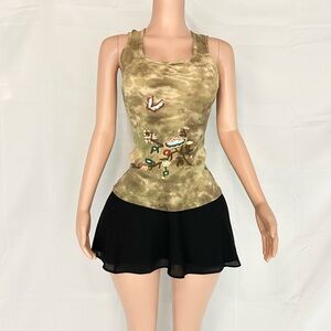 Casual Freedom Embroidered Tank Top